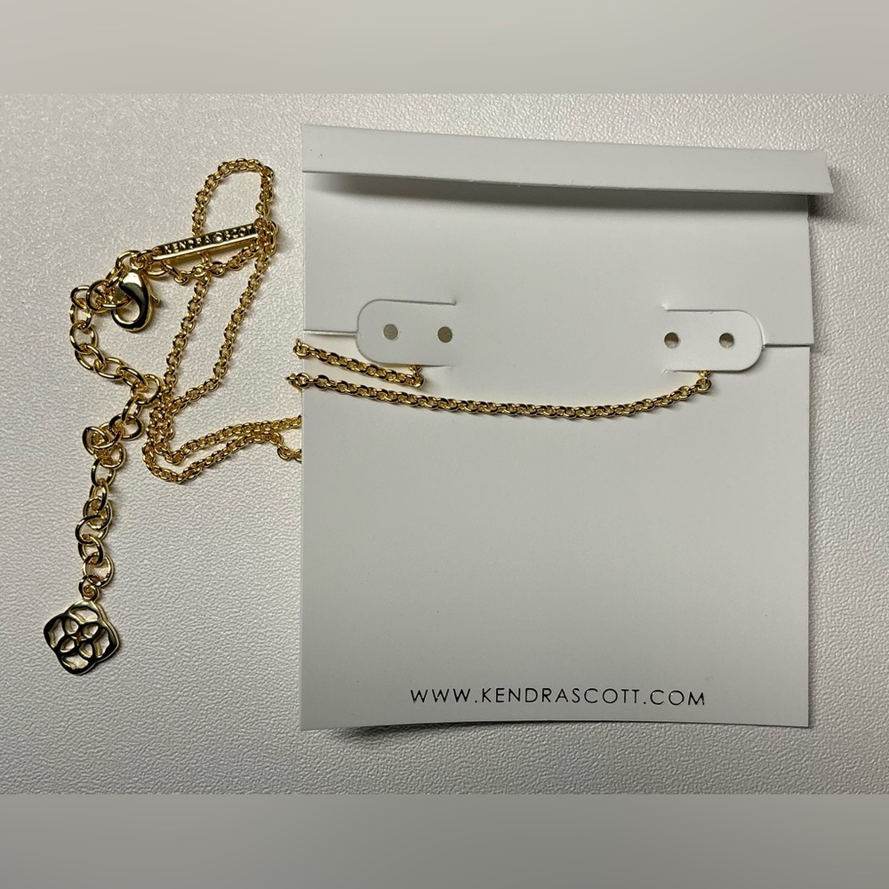 Kendra Scott Glass Stone 14K Gold Plated Over Brass Elisa Stars Pendant Necklace - Picture 7 of 8